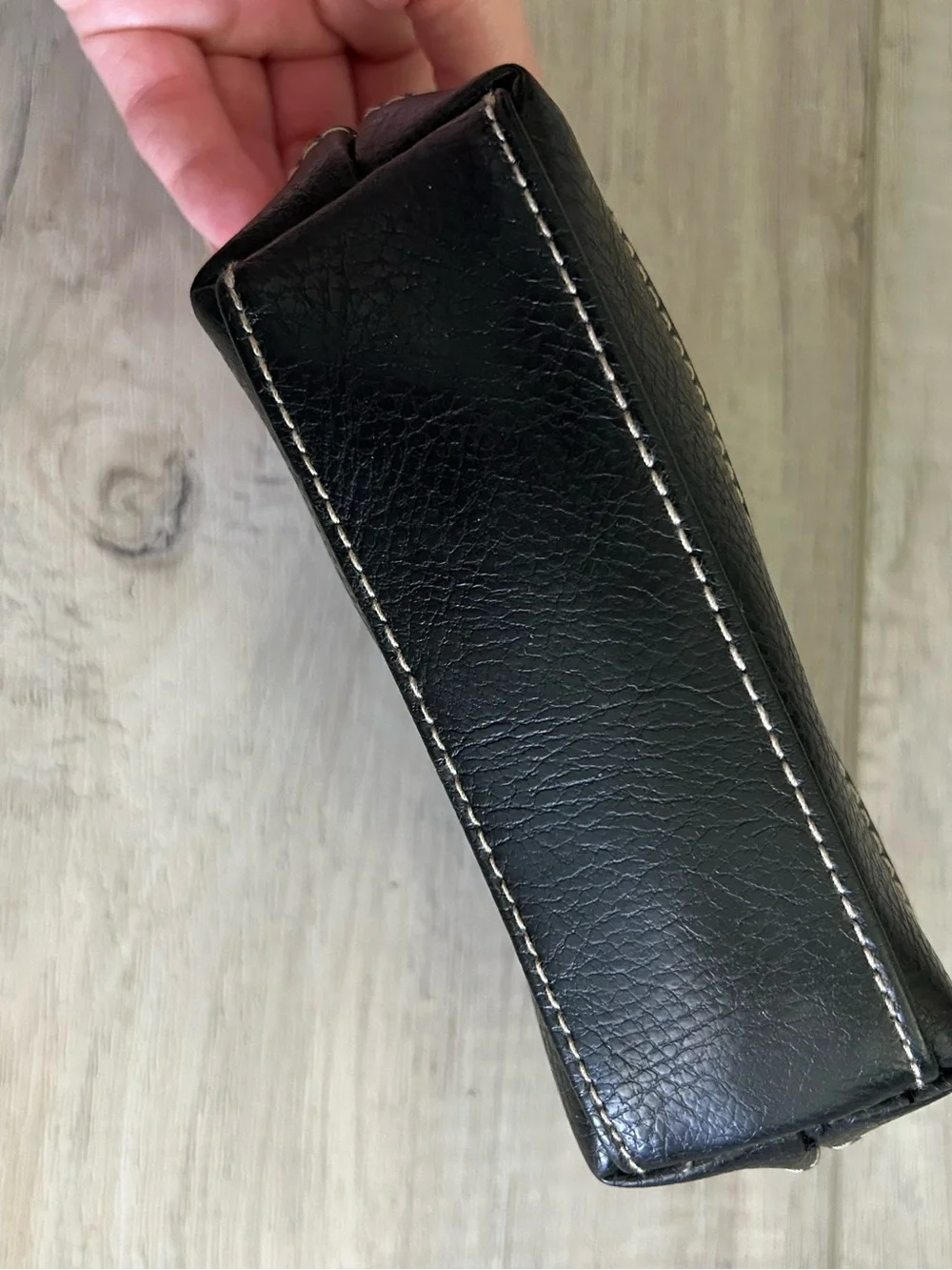 Rosetti Black and Gray Monogram Cosmetic Pouch
